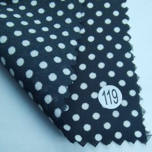 75D RPET dots printed soft polyester fabric for summer garments