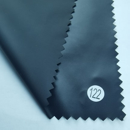 380T RPET down-proof & waterproof glossy fabric calendered for apparel lining