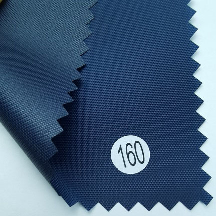 210D dark blue recycle pet oxford fabric with pu coating wholesaler