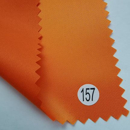 230g lossy surface heavy duty twill RPET fabric in orange red color
