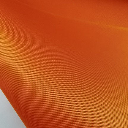 230 glossy surface heavy duty twill RPET fabric in orange red color