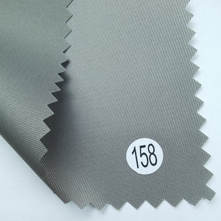 272 semi dull twill woven recycled pet grey fabric with PU coating