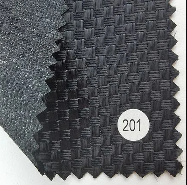oxford carbon fiber alike recycled polyester rpet check dobby fabric supplier