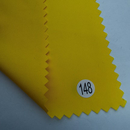 75Dx75D anti-wrinkle waterproof rpet plain woven fabric in vivid yellow color