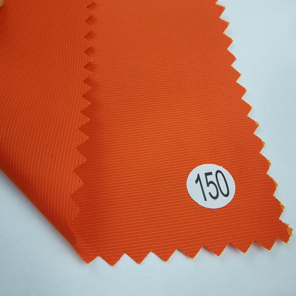 75Dx75D+300D anti-wrinkle and water resistant RPET poliester fabric in tangerine color