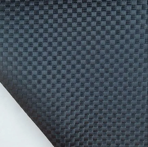 oxford carbon fiber alike recycled polyester rpet check dobby fabric supplier