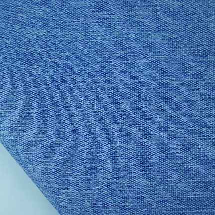 melange blue fabric rpet polyester chambray fabric with EVA backing
