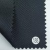 300D rpet striped recycled herringbone fabric in black color